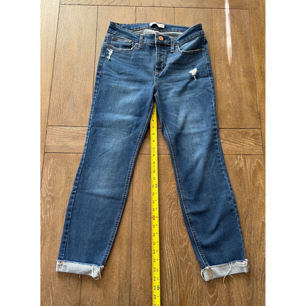 LC Lauren Conrad Size 10 Womens Skinny Jeans Medium Wash Distressed Stretch